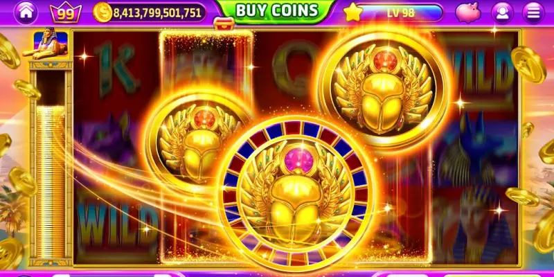 Nổ hũ là gì - hình ảnh minh họa máy slot quay thưởng Jackpot